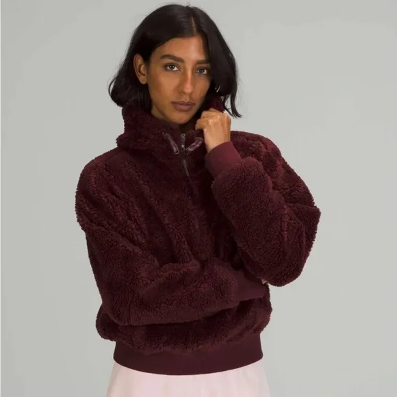 Lululemon Textured Fleece Half Zip Hoodie - Picture 1 of 9